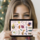 Craspire PVC Plastic Stamps, for DIY Scrapbooking, Photo Album Decorative, Cards Making, Stamp Sheets, Yarn Ball Pattern, 16x11x0.3cm