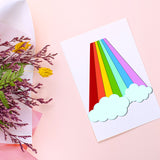 CRASPIRE Rainbow Curve Carbon Steel Cutting Dies Stencils, for DIY Scrapbooking/Photo Album, Decorative Embossing DIY Paper Card