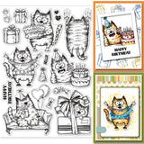 Craspire PVC Stamps, for DIY Scrapbooking, Photo Album Decorative, Cards Making, Stamp Sheets, Film Frame, Cat Pattern, 21x14.8x0.3cm