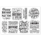 Craspire Happy Birthday Wishes Stamps Silicone Stamp Seal for Card Making Decoration and DIY Scrapbooking