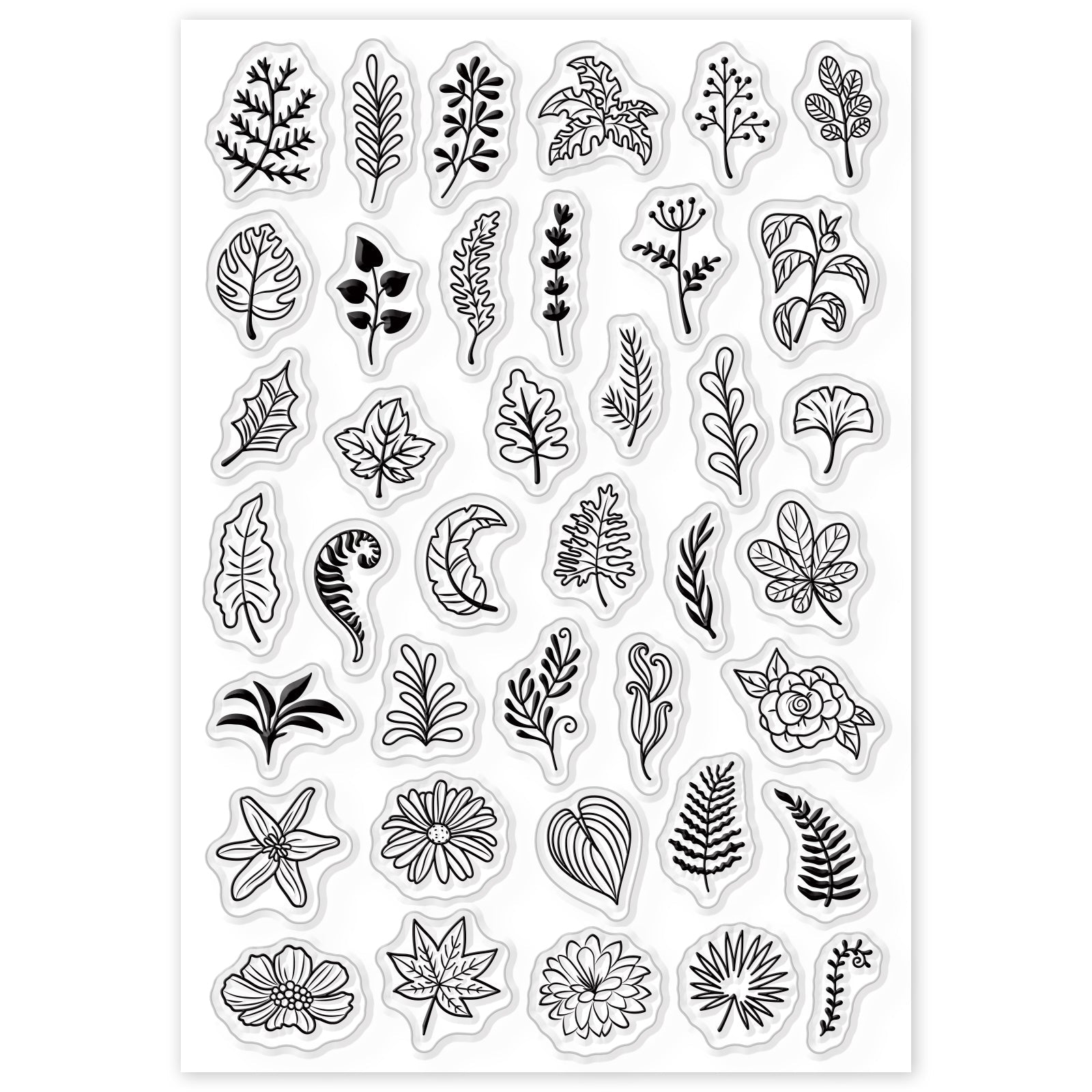 Craspire Plant, Icon, Everyday Icon Clear Stamps Seal for Card Making Decoration and DIY Scrapbooking