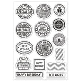 Craspire PVC Plastic Stamps, for DIY Scrapbooking, Photo Album Decorative, Cards Making, Stamp Sheets, Birthday Themed Pattern, 160x110x3mm