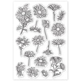 Craspire Daisy, Flower Clear Silicone Stamp Seal for Card Making Decoration and DIY Scrapbooking