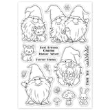 Craspire Gnomes and Friends Clear Silicone Stamp Seal for Card Making Decoration and DIY Scrapbooking
