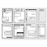 Craspire PVC Stamps, for DIY Scrapbooking, Photo Album Decorative, Cards Making, Stamp Sheets, Film Frame, Diary Pattern, 21x14.8x0.3cm