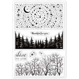 CRASPIRE Stars, Shadows, Background Clear Silicone Stamp Seal for Card Making Decoration and DIY Scrapbooking