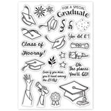 CRASPIRE Graduation Hat Rose Stamps Silicone Stamp Seal for Card Making Decoration and DIY Scrapbooking