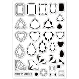 Craspire PVC Plastic Stamps, for DIY Scrapbooking, Photo Album Decorative, Cards Making, Stamp Sheets, Diamond Pattern, 160x110x3mm