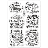 Craspire Words for Gifts, Words for Blessings, Words for Greeting Friends Clear Stamps Seal for Card Making Decoration and DIY Scrapbooking