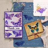 Craspire Custom PVC Plastic Clear Stamps, for DIY Scrapbooking, Photo Album Decorative, Cards Making, Butterfly Pattern, 160x110x3mm