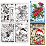 Craspire PVC Stamps, for DIY Scrapbooking, Photo Album Decorative, Cards Making, Stamp Sheets, Film Frame, Santa Claus, 21x14.8x0.3cm