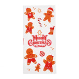 2 Bag Christmas Theme OPP Plastic Storage Bags, for Chocolate, Candy, Cookies Gift Packing, Gingerbread Man Pattern, 27x13x0.01cm, 100pcs/bag