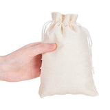 1 Set 24Pack Large Size Burlap Bags with Drawstring Gift Bags Jewelry Pouch for Wedding Party and DIY Craft Color Linen and Cream, 8.9 x 6.7 Inch