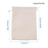 1 Set 24Pack Large Size Burlap Bags with Drawstring Gift Bags Jewelry Pouch for Wedding Party and DIY Craft Color Linen and Cream, 8.9 x 6.7 Inch