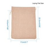 1 Set 24Pack Large Size Burlap Bags with Drawstring Gift Bags Jewelry Pouch for Wedding Party and DIY Craft Color Linen and Cream, 8.9 x 6.7 Inch