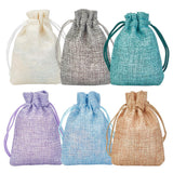1 Set 30Pack 6 Color Small Burlap Bags with Drawstring Gift Bags Jewelry Pouch for Valentine's Day, Wedding Party and DIY Craft Packing, 3.5 x 2.7 Inch