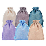 1 Set 24 PCS 6 Color Burlap Bags with Drawstring Gift Bags Jewelry Pouch for Wedding Party and DIY Craft, Flat Measurement: 18cm x 13 cm (7 x 5 Inch)