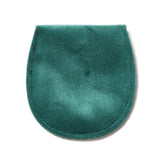10 pc Velvet Jewelry Storage Pouches, Oval Jewelry Bags with Golden Tone Snap Fastener, for Earring, Rings Storage, Teal, 8.3x7.7x0.8cm