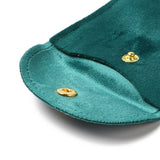 10 pc Velvet Jewelry Storage Pouches, Square Jewelry Bags with Golden Tone Snap Fastener, for Earring, Rings Storage, Teal, 8x8x0.75cm