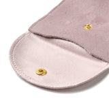 10 pc Velvet Jewelry Storage Pouches, Square Jewelry Bags with Golden Tone Snap Fastener, for Earring, Rings Storage, Pink, 9.8x9.8x0.75cm