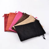 21 pc Mixed Color Burlap Packing Pouches Drawstring Bags, 17.5x12.5x0.6cm