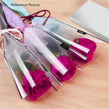 5 Bag Oriented Polypropylene(OPP) Plastic Gift Bags, Single Rose Packaging Bags, Flower Bouquet Bag for Valentine's Day, Gray, 37x3~11.5cm, 50pcs/bag