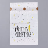 2 Bag Christmas Drawstring Gift Bags, Goody Bags with Bow-Tie, Party Favors Supplies Gift Wrapping, White, 23(?¨¤2cm)x15x0.01cm, about 45~50pcs/bag