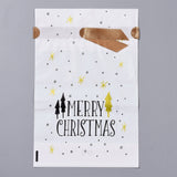 2 Bag Christmas Drawstring Gift Bags, Goody Bags with Bow-Tie, Party Favors Supplies Gift Wrapping, White, 23(?¨¤2cm)x15x0.01cm, about 45~50pcs/bag