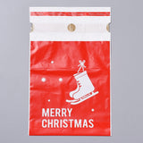 2 Bag Christmas Drawstring Gift Bags, Goody Bags with Bow-Tie, Party Favors Supplies Gift Wrapping, Red, 23(¡À2cm)x15x0.01cm, about 45~50pcs/bag