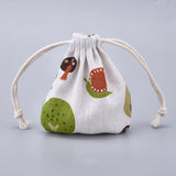 100 pc Burlap Pouches Gift Storage Bags, Candy Treat Party Packing Bags, with Polyester Drawstring Cord, Owl Pattern, 11.5x11cm
