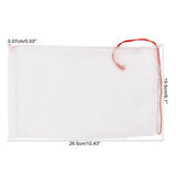 50 pc Organic Nylon Packing Pouches, Drawstring Bags, for Insect Control and Seed Soaking, White, 26.5x15.5x0.07cm