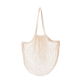 5 pc Portable Cotton Mesh Grocery Bags, Reusable Net Shopping Handbag, Old Lace, 58.05cm, Bag: 35x38x1.8cm.