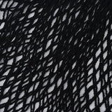 5 pc Portable Cotton Mesh Grocery Bags, Reusable Net Shopping Handbag, Black, 58.05cm, Bag: 35x38x1.8cm.