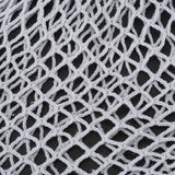5 pc Portable Cotton Mesh Grocery Bags, Reusable Net Shopping Handbag, Gray, 48.05cm, Bag: 38x36x1cm.