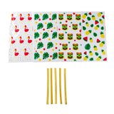 2 Bag OPP Plastic Storage Bags, Hawaii Theme, for Party Candy, Cookies, Gift Packaging, Rectangle, Mixed Patterns, 27x13x0.01cm, Binding Wire: 8x0.4x0.04cm, 100pc/bag