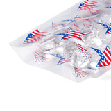2 Bag OPP Plastic Storage Bags, Independence Day Theme, for Candy, Cookies, Gift Packaging, Rectangle, Mixed Patterns, 27x13x0.01cm, Binding Wire: 8x0.4x0.04cm, 200pc/bag
