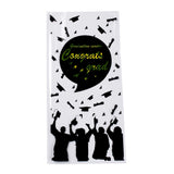5 Bag OPP Plastic Storage Bags, Graduation Theme, for Candy, Cookies, Gift Packaging, Black, Rectangle, Graduation Theme Pattern, 27x13x0.01cm, 50pc/bag