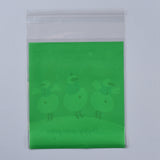 5 Bag Christmas Cookie Bags, OPP Cellophane Bags, Self Adhesive Candy Bags, for Party Gift Supplies, Teal, 13x10x0.01cm, 95~100pcs/bag