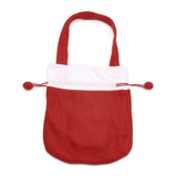 10 pc Christmas Velvet Candy Bags Decorations, Drawstring Cartoon Doll Bag, with Handle, for Christmas Party Snack Gift Ornaments, Snowman, Red, 37.5x20x10~21cm