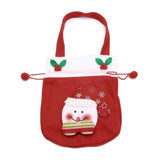 10 pc Christmas Velvet Candy Bags Decorations, Drawstring Cartoon Doll Bag, with Handle, for Christmas Party Snack Gift Ornaments, Snowman, Red, 37.5x20x10~21cm