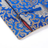 5 pc Silk Pouches, with Zipper, Blue, 33.7~33.8x23.9~24.2cm