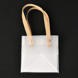 1 Bag Christmas Theme Transparent Rectangle Plastic Bags, with Handle, for Shopping, Crafts, Gifts, Clear, 23.3x12cm, 10pcs/bag