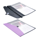 1 Set Magibeads PVC Meeting File Bag, with PU Leather & Hook and Loop, Rectangle, Dark Violet, 22.6x31.8x0.3cm, 2pcs/set