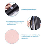 1 Set Magibeads PVC Meeting File Bag, with PU Leather & Hook and Loop, Rectangle, Pink, 22.6x31.8x0.3cm, 2pcs/set