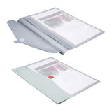 1 Set Magibeads PVC Meeting File Bag, with PU Leather & Hook and Loop, Rectangle, Gainsboro, 22.6x31.8x0.3cm, 2pcs/set