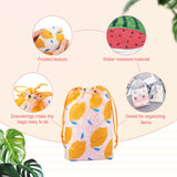 1 Bag Magibeads 40Pcs 4 Style Plastic Storage Bag, Drawstring Bag, Frosted, Rectangle with Pattern, Mixed Color, 10pcs/style