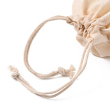 100 pc Rectangle Cloth Packing Pouches, Drawstring Bags, Old Lace, 12x10.5x0.4cm