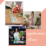 1 Set 120 Pcs 6 Colors Single Flower Wrapping Bags, Single Rose Floral Packaging Bags Flower Bouquet Sleeve Bag with Word Just For You and Crown Pattern for Graduation Birthday Wedding