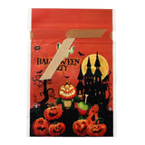 2 Bag Halloween Creative Drawstring Pockets, for Halloween Party Favor Supplies Halloween Party Bags, Rectangle with Haunted House & Ghos & Pumpkin, Orange, 22.3x15.1cm, about 45~50pcs/bag