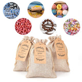 1 Bag Burlap Packing Pouches, Drawstring Bags, Tan, 17.7~18x12.9~13x0.4cm, 20pcs/bag